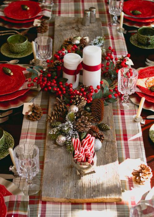 how to decorate a table for the new year