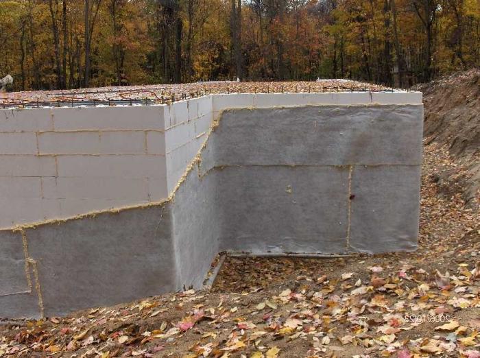 penetrating waterproofing of the foundation