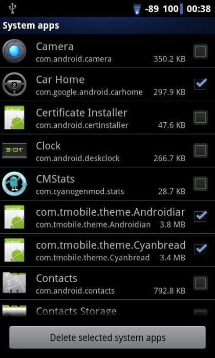 how to remove system applications on android
