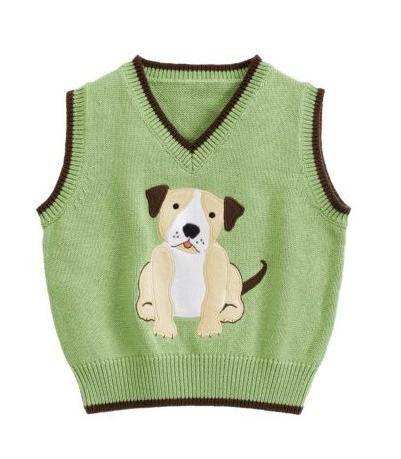 Children's vest with knitting needles
