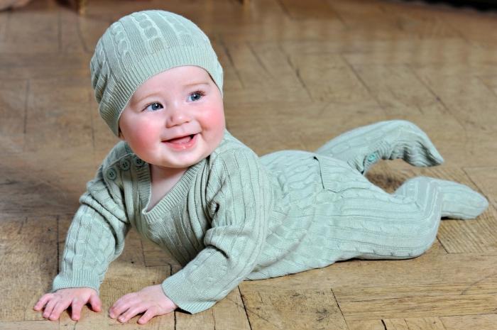 knit jumpsuit for a newborn